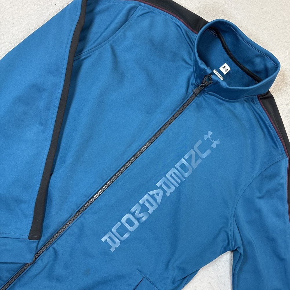Under Armour Teal Team Knit Warm-Up Full Zip Sweatshirt Mens Size M